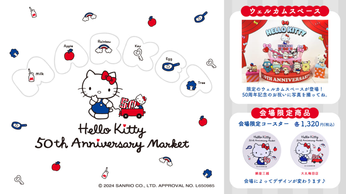 ショッピングイベント「Hello Kitty 50th Anniversary Market」を東京・大阪で開催！｜サンリオ